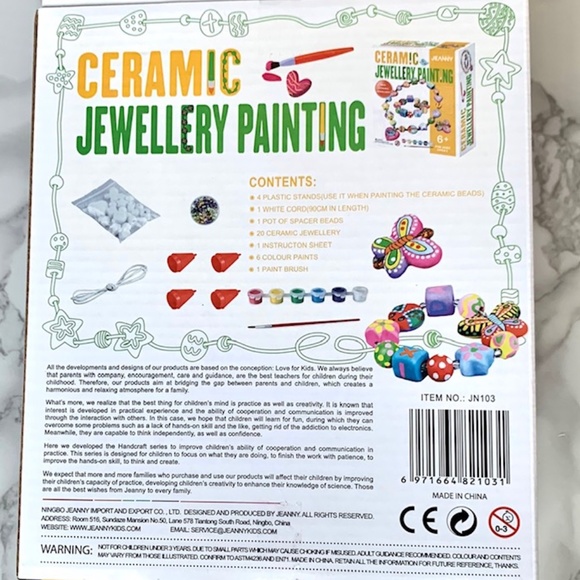 JEANNY Ceramic Jewellery Painting Kit (NEW) - Picture 3 of 7
